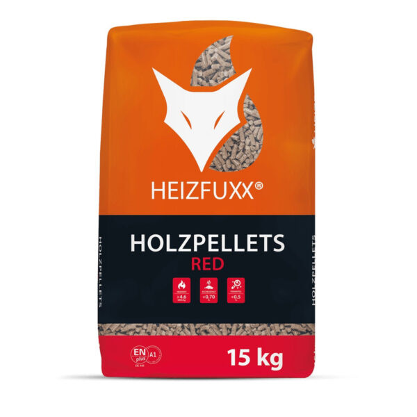 Heizfuxx Holzpellets Red 975 kg Palette 65 x 15 kg ENplus A1